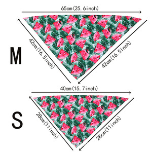 Bandana Anjing Musim Panas Baru, Gaya Hawaii, Motif Flamingo, Buah, Bunga, Daun, Custom, Tebal, Terbuat dari Poliester Katun, untuk Musim Gugur - Product Image 2
