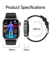 Reloj Inteligente E810 para la Salud de Personas Mayores, Pantalla AMOLED Cuadrada de 1.95 Pulgadas, Llamadas Bluetooth, Monitor de Salud, Asistente de Voz con IA, Android, Fitness, Silicona