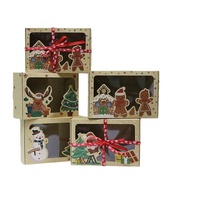 Emballage recyclable personnalisé de bonbons chocolat pomme Boîtes de Noël Boîte cadeau de Noël avec fenêtre