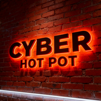 Letrero LED Personalizado, Letras Metálicas Retroiluminadas, Letreros Iluminados para Negocios, Letrero con Logotipo LED, Montado en la Pared, para Oficina, Recepción, Bar, Club
