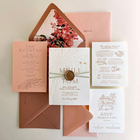 Carte d'invitation de mariage de luxe avec impression couleur et gaufrage, carte vierge, carte de vœux, carte postale pour fête de mariage