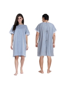 Stay Patient Dress Uniform Cuello redondo Botón Impresión reutilizable Mujeres Vestidos de hospital para ventas Bata de hospital - Product Image 6