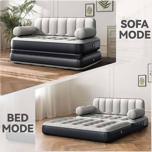 Materasso ad aria con cuscino integrato, materasso gonfiabile con pompa ad alta velocità, borsa per il trasporto e strumenti di riparazione per la casa, viaggi - Product Image 5