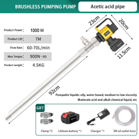 Pompe à tambour sans fil haute pression Cavitt 1000W sans balais, résistante à la corrosion, pour l'industrie automobile, acide acétique, huile, eau