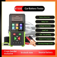Détecteur de défauts de batterie automobile, analyseur de fuites BT500 12V 24V 20-2000cca, scanner de diagnostic pour voitures et motos