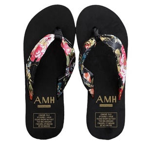 Tongs de plage compensées décontractées <span class=keywords><strong>pour</strong></span> <span class=keywords><strong>femme</strong></span>, style bohème, en EVA, avec ruban floral, respirantes et légères, <span class=keywords><strong>pour</strong></span> l'été - Product Image 5