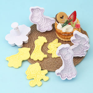 แม่พิมพ์ตัดคุกกี้รูปการ์ตูนรูปสัตว์อุปกรณ์ในครัวแบบทำมือรูปสิงโตยีราฟช้างและลิงฮิปโป - Product Image 2