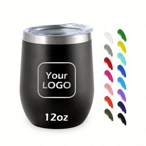 Design Custom Logo <b>Gift</b> 12oz Stainless Steel Insulated Powder Coated Sublimation Egg Shape Thermal Cup Coffee Mug - Product Image 6