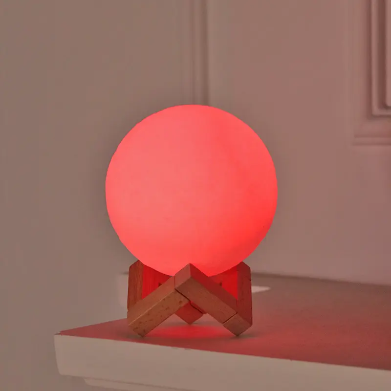 16 Colors Led Moon lamp mood Night Light Touch With Remote Control Printing Rechargeable 3D star Lunar Light