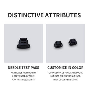 गर्म बिक्री अनुकूलित प्लास्टिक ओब्लेट 1 छेद कॉपर मजबूत कॉर्ड स्टॉपर 2 थ्रेड छेद सुई परीक्षण पास प्लास्टिक कॉर्ड लॉक - Product Image 4