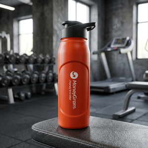 Red Plastic Water <b>Bottle</b> Flip Up <b>Straw</b> Cap Gym Sports <b>Drink</b> <b>Bottle</b> 600ML Bpa Free With Lid - Product Image 4