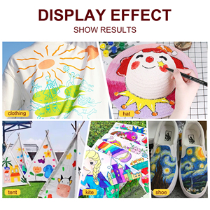 10-Màu Vĩnh Viễn Vải Đánh Dấu An Toàn Trẻ Em Người Lớn Không Độc Hại Trẻ Em Sơn Bút Viết Tranh T-Shirts Quần Áo Sneakers Vải - Product Image 6