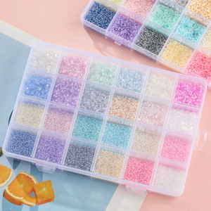 ลูกปัดแก้วเม็ดเล็ก 2 มม. ชุด 24 ช่อง สำหรับทำเครื่องประดับ DIY สร้อยคอ สร้อยข้อมือ จี้ และอุปกรณ์เสริม - Product Image 2