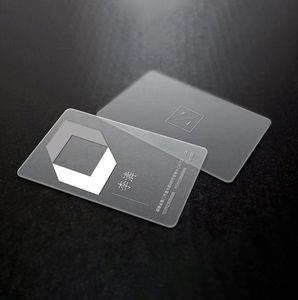 Carte de visite personnalisée transparente en pvc transparent - Product Image 1