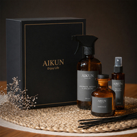 Diffuseur de parfum en bâtonnets de rotin AIKUN sans alcool, à base d'huiles naturelles, en bouteille de verre, parfum personnalisé, pour hôtel, décoration intérieure, vente en gros, OEM