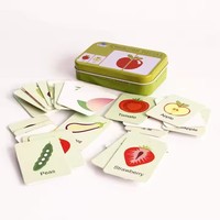 Cartes mémoire personnalisées double face en papier écologique pour l'apprentissage des langues en famille