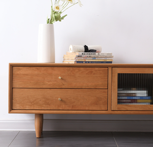 Kirsch holz TV-Schrank Massivholz TV-Ständer Couch tisch einfaches modernes Wohnzimmer - Product Image 6