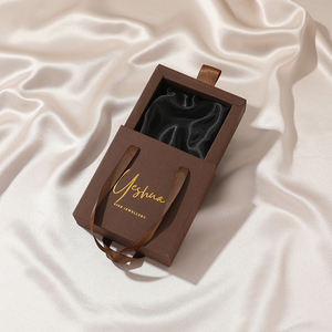 Boîte cadeau coulissante sur mesure pour bijoux (colliers, bagues, boucles d'oreilles) avec poignée en ruban – Vente en gros - Product Image 5