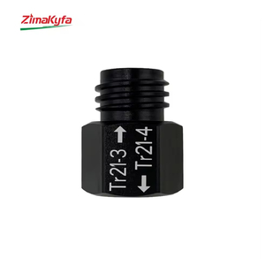 Adaptateur de convertisseur de gaz CO2 en alliage d'aluminium noir pour outils pneumatiques, filetages femelle Tr21-4 et mâle Tr21-3, personnalisable OEM - Product Image 6
