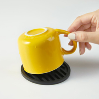 Sous-verres en PVC durables et écologiques, tapis de tasse en silicone imperméables, antidérapants, résistants à la chaleur, sous-verres en caoutchouc flexibles, tampons imprimés personnalisés