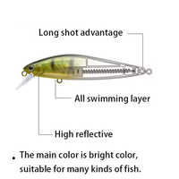 Naufrage Minow 5g 7g 10g 14g Jerkbait Leurre De Pêche Système D'équilibre De Gravité Appât Dur Manivelle Wobbler Plongée Lente Pesca Swimbait