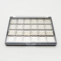 Palette de fard à paupières magnétique personnalisée 24 couleurs, emballage transparent de pigment d'ombre à paupières vide