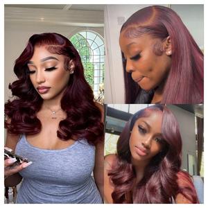 Produits de beauté Perruques à dentelle frontale rebondissantes 13*4 13*6 Dentelle HD transparente Cheveux humains naturels purs 180% <span class=keywords><strong>Dentisy</strong></span> Perruque sans colle pour femmes - Product Image 2