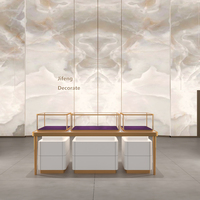Vitrine murale en verre couleur rose pour bijoux avec serrure et éclairage LED en acier inoxydable