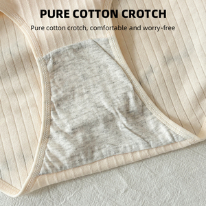 Culottes pour femmes 95% coton, entrejambe en coton antibactérien, confortables, taille mi-haute, coupe triangle ajustée aux hanches, pour adolescentes et étudiantes - Product Image 5