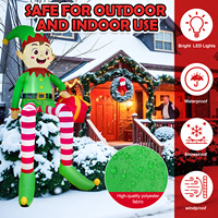OurWarm Décoration de Noël gonflable personnalisée, elfe assis, pour extérieur, jardin, fête