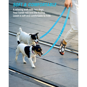 Correa de entrenamiento multifuncional para perros, correa doble de nailon de 8 pies para cachorros pequeños y medianos - Product Image 2