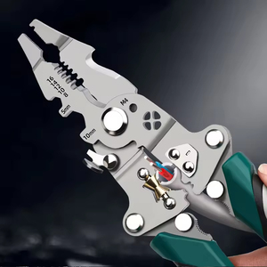 Huyo Multi-Functional Plastic Round <b>Electrician</b> Wire Stripping Combined Pulling Splitting Pliers for Peeling Winding Scissors - Product Image 2