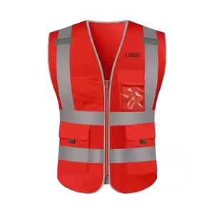 Chaleco de Seguridad Reflectante Ligero de Poliéster 100% al por Mayor para Ingenieros de la Construcción, con Bolsillos, Ropa de Trabajo Fluorescente para la Construcción - Product Image 4