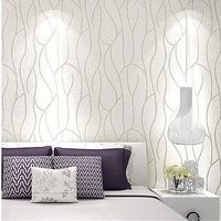 Wallpaper TV Anti Air Yirui Gray Gaya Skandinavia Bertekstur Nonwoven untuk Hotel, Ruang Tamu, dan Penggunaan Rumah Tangga