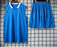 Ensemble de survêtement de football sans manches en polyester à séchage rapide avec design Graffiti Splash professionnel, maillot et short de football, logo personnalisé