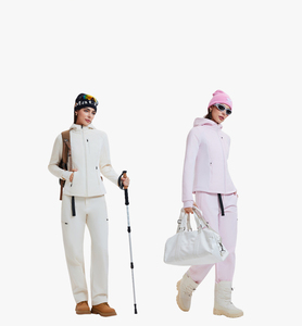 Ensemble de Caleçons en Velours de Haute Qualité, Veste en Duvet de <span class=keywords><strong>Canard</strong></span> et Gilet Tricoté Chaud, 3 en 1, pour Femmes en Plein Air - Product Image 6