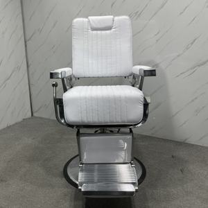 Chaise de coiffure vintage en métal, chaise de salon spéciale pour la coupe de cheveux, pouvant être relevée, pour le rasage des hommes, tête huilée, pour les salons de coiffure - Product Image 2