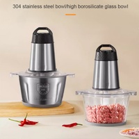 Hachoir à viande électrique, 8 lames en acier inoxydable, 300W, capacité de 1,8L, vitesses réglables, sans fil, faible bruit, sûr, portable, pour la maison