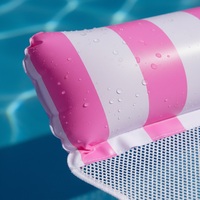 Lit d'eau gonflable portable double en PVC, hamac flottant pour piscine et plage