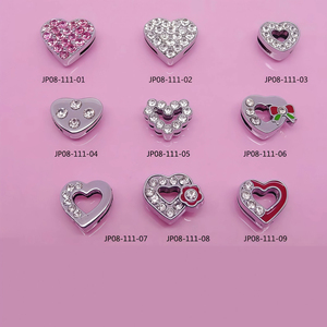 Ciondoli in Lega di Zinco con 26 Lettere A-Z, Corona di Cristallo da 8mm, Charm Colorati <span class=keywords><strong>per</strong></span> Gioielli Commemorativi - Product Image 5