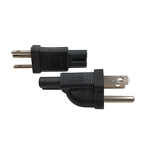 Adaptateur secteur NEMA 5-15P vers IEC C7, convertisseur CA 15A 125V US 3 broches vers 2 broches (prise américaine) pour ordinateur portable, console de jeu, téléviseur, imprimante.
