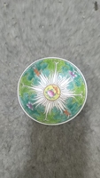 Assiette décorative Chinoiserie Famille Rose, style antique, motif chinois porte-bonheur, porcelaine peinte à la main, Bok Choy, porte-bonheur