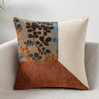 Housse de coussin moderne en chenille jacquard Amity Square pour canapé de salon, décoration écologique, lavable