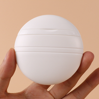 Pot cosmétique sphérique en PE de 50g avec couvercle rabattable intégré, vide, pour crème visage et protection solaire, flacon pour soins de la peau, logo personnalisé