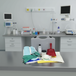 Kit anti-déversement pour liquides biologiques, conteneur portable, ensemble de nettoyage de sécurité médicale - Product Image 3