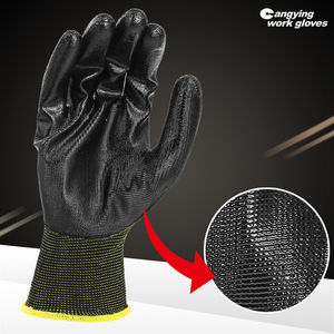 CHUANGYING Gants en coton à usage nitrile Gants de construction en latex de polyester à paume caoutchoutée - Product Image 5