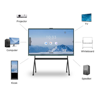 Téléviseur LCD interactif tactile 75 pouces 40 points avec écran tactile tableau blanc, résolution 4K, tactile doigt/stylo, dureté 9H, garantie 1 an