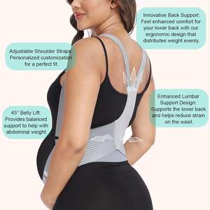 Bandes ventrales élastiques respirantes réglables en caoutchouc naturel pour la protection de rééducation dorsale des femmes enceintes - Product Image 2