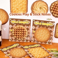 Nouvelles notes adhésives créatives en forme de biscuits au lait, super cool, bloc-notes pour messages, adhésif puissant, forme unique pour étudiants