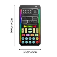 I9 changeur de voix Mini effet Audio multiple cartes son en direct compatibles Bluetooth outil de micro de carte son en direct Portable Ultra-mince